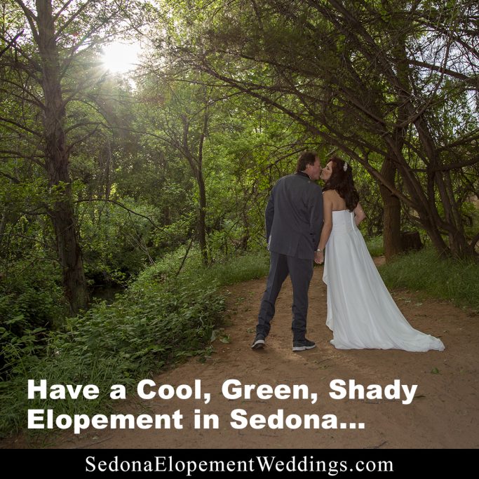 Cool Shady Sedona weddings