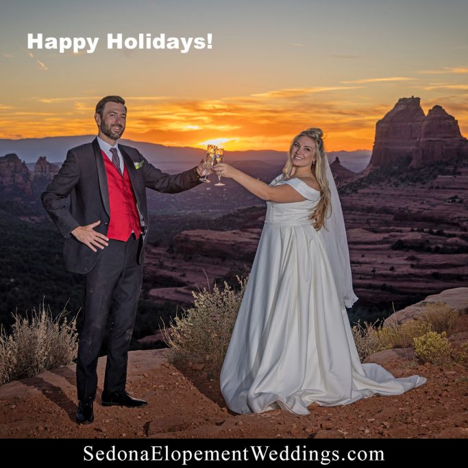 Happy Holidays from Sedona Elopement Weddings